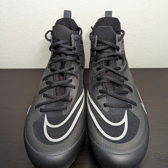 Men's Nike Alpha Huarache 8 Elite Lacrosse Cleats CW4440-011 BLACK - Picture 3 of 8